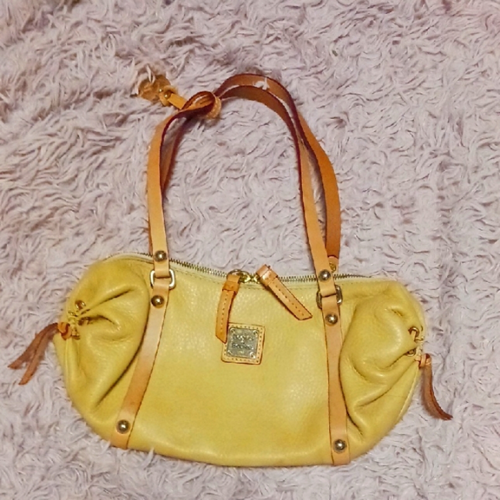 Yellow Leather Shoulder Bag